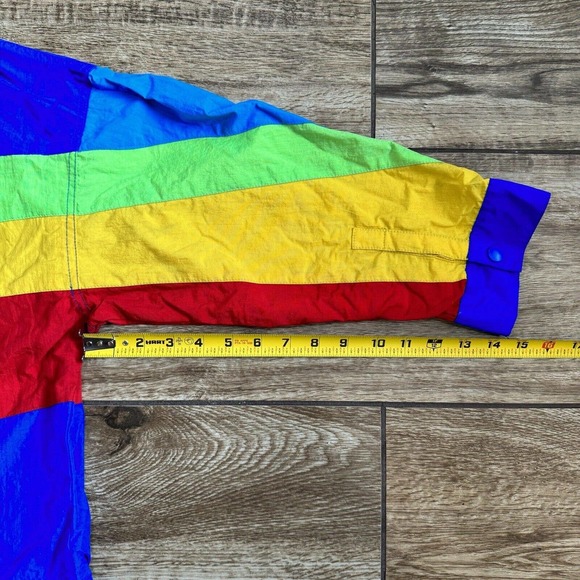 CHASE AUTHENTICS Rainbow NASCAR Jacket Jeff Gordon Windbreaker youth S 8-10 - Picture 5 of 11